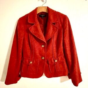 SALE!!! - Talbots Women's Wool Burnt Orange Blazer
Academia Button Front Pocket